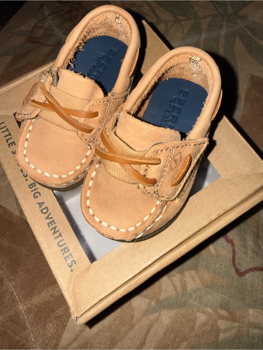 Sperry Kids Tan Suede Moccasin Slip-On Boat Shoes